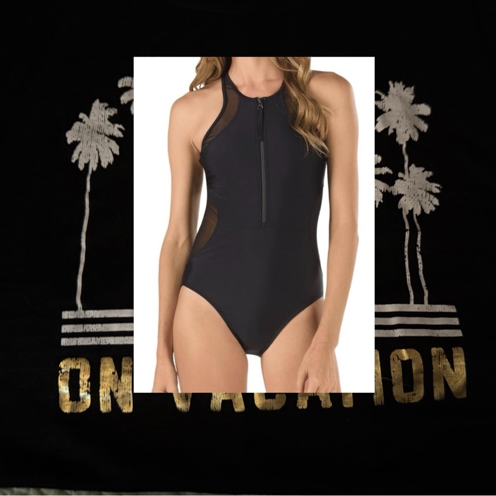 Speedo PowerFlex ECO - Zipper Black - Size SM